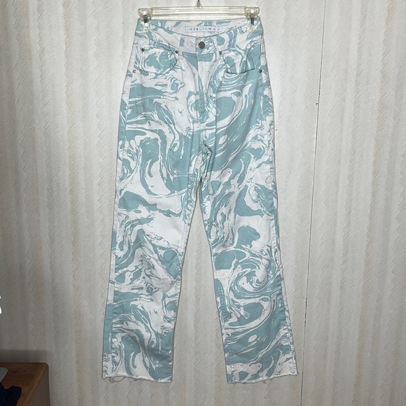 TINSELTOWN Womens High Rise 5 Pocket Wide Leg Jeans Graphic Jeans Size 3 - Picture 5 of 9